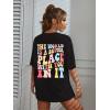 imageSOLY HUX Womens Graphic Tees Oversized T Shirts Basic Letter Print Short Sleeve Loose Fit TopsBlack