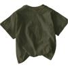 imageSOLY HUX Womens Letter Graphic Tees Drop Shoulder Short Sleeve Crew Neck Casual T Shirt TopsArmy Green Car