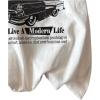 imageSOLY HUX Womens Letter Graphic Tees Drop Shoulder Short Sleeve Crew Neck Casual T Shirt TopsWhite Car