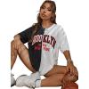 imageSOLY HUX Womens Oversized Graphic Tees Letter Casual Summer Tops Short Sleeve TshirtBlack and White