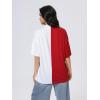 imageSOLY HUX Womens Oversized Graphic Tees Letter Casual Summer Tops Short Sleeve TshirtRed and White