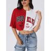 imageSOLY HUX Womens Oversized Graphic Tees Letter Casual Summer Tops Short Sleeve TshirtRed and White