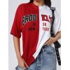 imageSOLY HUX Womens Oversized Graphic Tees Letter Casual Summer Tops Short Sleeve TshirtRed and White