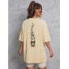 imageSOLY HUX Womens Oversized T Shirts Graphic Tees Casual Vintage Summer Tops Half Sleeve ShirtsApricot Butterfly