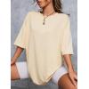 imageSOLY HUX Womens Oversized T Shirts Graphic Tees Casual Vintage Summer Tops Half Sleeve ShirtsApricot Butterfly