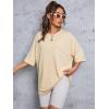 imageSOLY HUX Womens Oversized T Shirts Graphic Tees Casual Vintage Summer Tops Half Sleeve ShirtsApricot Butterfly