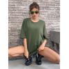 imageSOLY HUX Womens Oversized T Shirts Graphic Tees Casual Vintage Summer Tops Half Sleeve ShirtsArmy Green