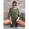 imageSOLY HUX Womens Oversized T Shirts Graphic Tees Casual Vintage Summer Tops Half Sleeve ShirtsArmy Green