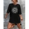 imageSOLY HUX Womens Oversized T Shirts Graphic Tees Casual Vintage Summer Tops Half Sleeve ShirtsBlack Graphic