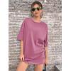 imageSOLY HUX Womens Oversized T Shirts Graphic Tees Casual Vintage Summer Tops Half Sleeve ShirtsPurple Butterfly