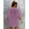 imageSOLY HUX Womens Oversized T Shirts Graphic Tees Casual Vintage Summer Tops Half Sleeve ShirtsPurple Cat