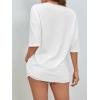 imageSOLY HUX Womens Oversized T Shirts Graphic Tees Casual Vintage Summer Tops Half Sleeve ShirtsWhite Floral