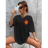 imageSOLY HUX Womens Oversized T Shirts Graphic Tees Letter Print Casual Trendy Summer Loose TopsBlack Orange Multi