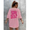 imageSOLY HUX Womens Oversized T Shirts Graphic Tees Letter Print Casual Trendy Summer Loose TopsPink