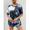 imageSOLY HUX Womens Tie Dye Shirt Short Sleeve Round Neck Tees Casual T Shirts Summer TopsBlack and White Tie Dye