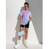 imageSOLY HUX Womens Tie Dye Shirt Short Sleeve Round Neck Tees Casual T Shirts Summer TopsBlue Tie Dye
