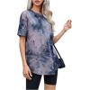 imageSOLY HUX Womens Tie Dye Shirt Short Sleeve Round Neck Tees Casual T Shirts Summer TopsMulti Pink Tie Dye