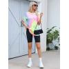 imageSOLY HUX Womens Tie Dye Shirt Short Sleeve Round Neck Tees Casual T Shirts Summer TopsMulticoloured Pink Tie Dye