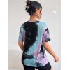 imageSOLY HUX Womens Tie Dye Shirt Short Sleeve Round Neck Tees Casual T Shirts Summer TopsMulticoloured Tie Dye