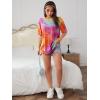 imageSOLY HUX Womens Tie Dye Shirt Short Sleeve Round Neck Tees Casual T Shirts Summer TopsOrange Tie Dye