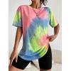 imageSOLY HUX Womens Tie Dye Shirt Short Sleeve Round Neck Tees Casual T Shirts Summer TopsPink Tie Dye