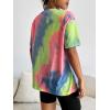 imageSOLY HUX Womens Tie Dye Shirt Short Sleeve Round Neck Tees Casual T Shirts Summer TopsPink Tie Dye
