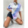 imageSOLY HUX Womens Tie Dye Shirt Short Sleeve Round Neck Tees Casual T Shirts Summer TopsPurple Tie Dye