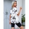 imageSOLY HUX Womens Tie Dye Shirt Short Sleeve Round Neck Tees Casual T Shirts Summer TopsWhite Tie Dye