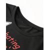 imageSOLY HUX Womens Y2K Graphic Crop Top Short Sleeve Sexy Cute TShirts Tee Crop TopBlack Graphic