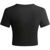 imageSOLY HUX Womens Y2K Graphic Crop Top Short Sleeve Sexy Cute TShirts Tee Crop TopBlack Graphic