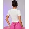 imageSOLY HUX Womens Y2K Graphic Crop Top Short Sleeve Sexy Cute TShirts Tee Crop TopWhite