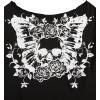 imageSOLY HUX Womens Y2K Grunge Shirts Short Sleeve Off Shoulder Crop Graphic Tees Goth Skull TopsBlack Skeleton