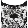 imageSOLY HUX Womens Y2K Grunge Shirts Short Sleeve Off Shoulder Crop Graphic Tees Goth Skull TopsBlack Skeleton
