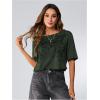 imageSOLY HUX Womens Y2K Grunge Shirts Short Sleeve Off Shoulder Crop Graphic Tees Goth Skull TopsGreen Graphic