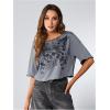 imageSOLY HUX Womens Y2K Grunge Shirts Short Sleeve Off Shoulder Crop Graphic Tees Goth Skull TopsGrey Graphic