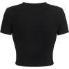 imageSOLY HUX Womens Y2k Mexico Graphic Tees Short Sleeve Letter Print Color Block Crop Tops T ShirtBlack Heart