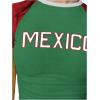 imageSOLY HUX Womens Y2k Mexico Graphic Tees Short Sleeve Letter Print Color Block Crop Tops T ShirtGreen Letter