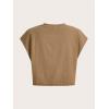 imageSOLY HUX Womens Y2k Vintage Graphic Short Sleeve Tee Tops Crew Neck Crop Tops for Summer Going Out T ShirtsBrown Graphic