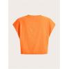 imageSOLY HUX Womens Y2k Vintage Graphic Short Sleeve Tee Tops Crew Neck Crop Tops for Summer Going Out T ShirtsOrange Moto