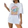 imageSOLY HUX Womens Graphic Tees Cute Print Short Sleeve Tee Preppy Clothes Casual Vintage Summer Oversized T Shirt TopWhite Graphic Tropical