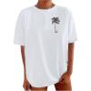 imageSOLY HUX Womens Letter Graphic Oversized Tees Half Sleeve T Shirt Summer Casual TopsWhite Letter