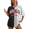 imageSOLY HUX Womens Oversized Graphic Tees Letter Casual Summer Tops Short Sleeve TshirtBlack and White