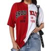 imageSOLY HUX Womens Oversized Graphic Tees Letter Casual Summer Tops Short Sleeve TshirtRed and White