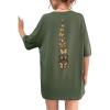 imageSOLY HUX Womens Oversized T Shirts Graphic Tees Casual Vintage Summer Tops Half Sleeve ShirtsArmy Green