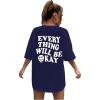 Dark Blue Printed