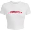 imageSOLY HUX Womens Y2K Graphic Crop Top Short Sleeve Sexy Cute TShirts Tee Crop TopLetter White