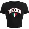 imageSOLY HUX Womens Y2k Mexico Graphic Tees Short Sleeve Letter Print Color Block Crop Tops T ShirtBlack Heart