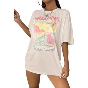 imageSOLY HUX Womens Graphic Tees Cute Print Short Sleeve Tee Preppy Clothes Casual Vintage Summer Oversized T Shirt TopCoral Pink Graphic