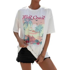 imageSOLY HUX Womens Graphic Tees Cute Print Short Sleeve Tee Preppy Clothes Casual Vintage Summer Oversized T Shirt TopWhite Tree