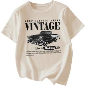 imageSOLY HUX Womens Letter Graphic Tees Drop Shoulder Short Sleeve Crew Neck Casual T Shirt TopsApricot Car